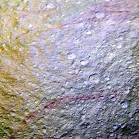 1411 Strange Red Streaks Spotted On Tethys
