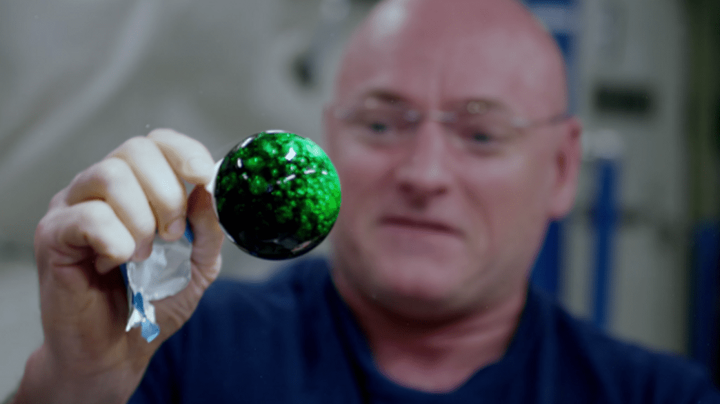 Watch What Happens When You Add Dye To A Floating Ball Of Water On The