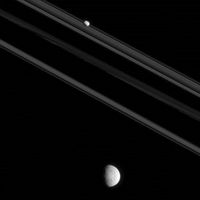 2958 Cassini Sends Back Stunning New Image Of Pandora And Mimas Orbiting Saturn