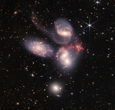 Stephan's Quinter. Image credit: NASA, ESA, CSA and STScI Stephan's Quintet. Image credit: NASA, ESA, CSA and STScI
