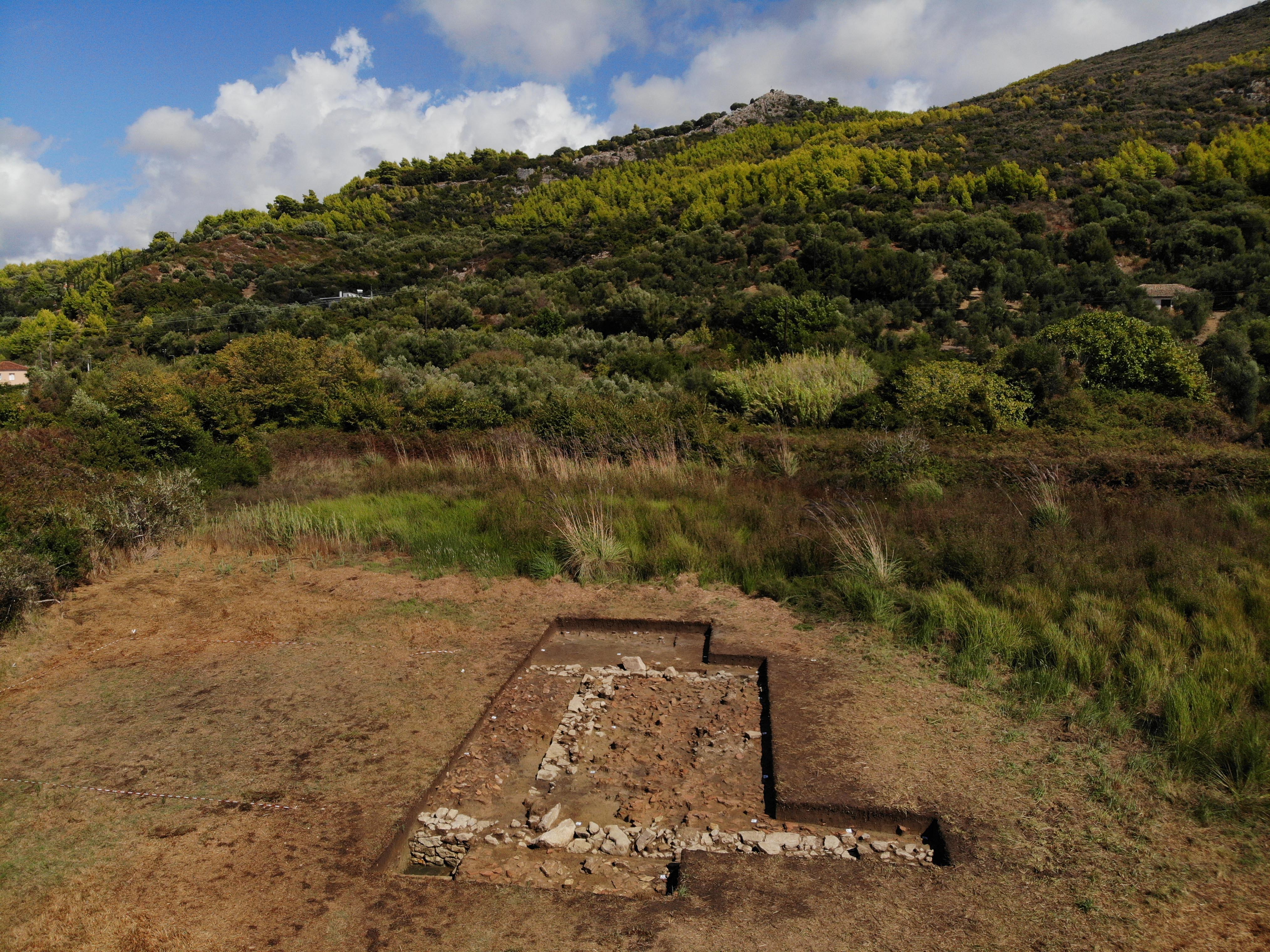 Archeological excavations show a smell temple of Poseidon in Greece. Archeological excavations show a smell temple of Poseidon in Greece.