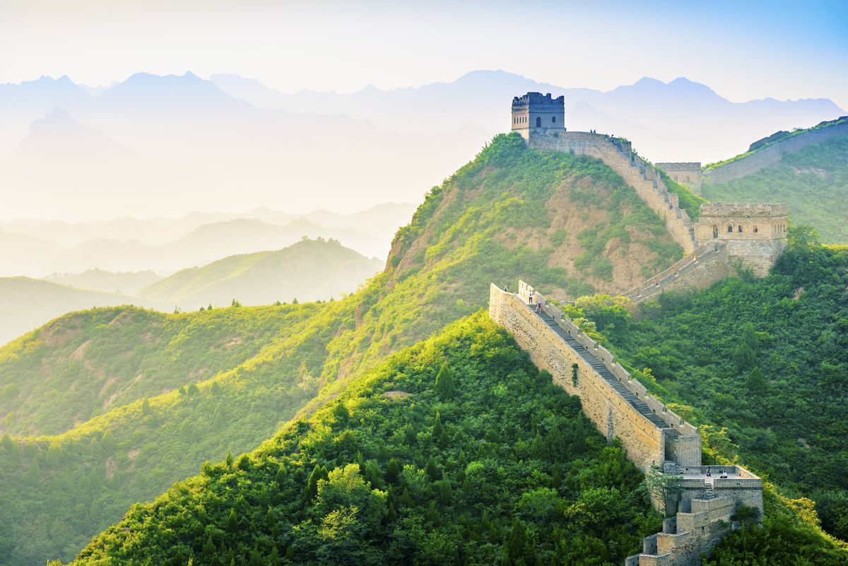 How Are Large Parts Of The Great Wall Of China Held Together&quest; By 
