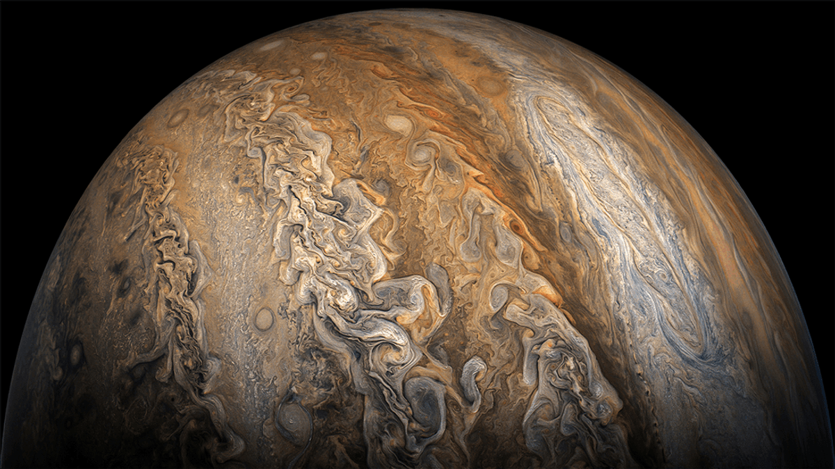 Incredible Close-Up Image Of Jupiter's Swirling Clouds Looks Too Pretty To Be Real