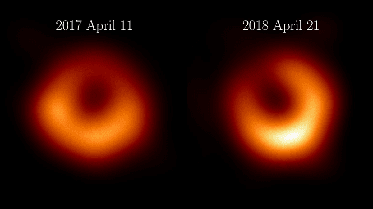 Brand New Image Of First Black Hole To Be Photographed Reveals Moving Shadow