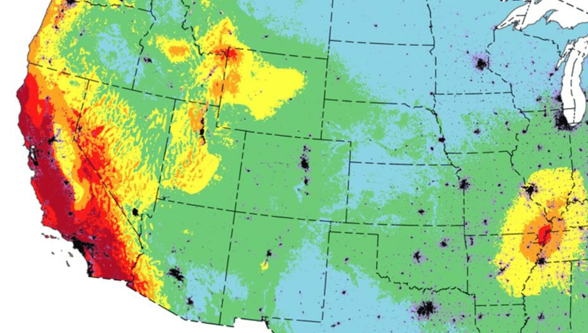 New Maps Show 75 Percent Of US May Be Impacted By Earthquakes In Next Usgs Map Meta