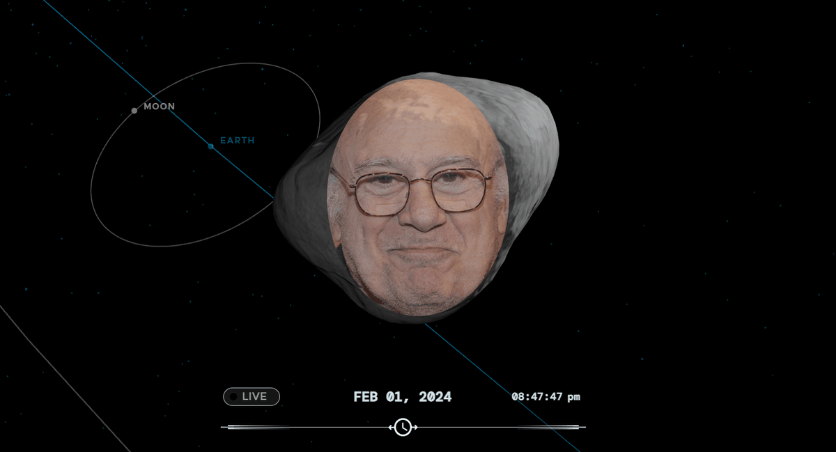 Potentially Hazardous Asteroid 194 Danny DeVitos Wide Will Fly Past Earth Tomorrow