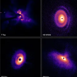 selection of 10 protoplanetary disks of different shapes
