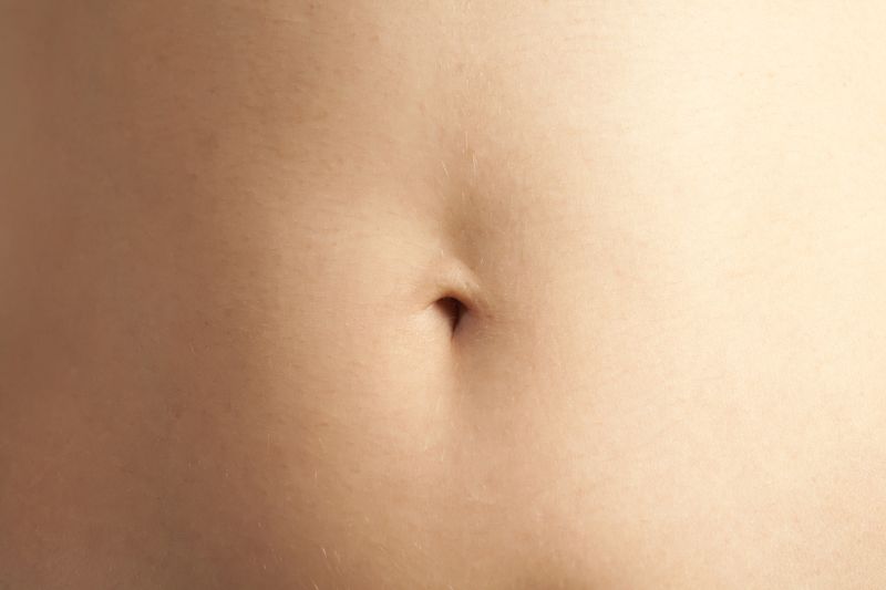 Closeup of a belly button