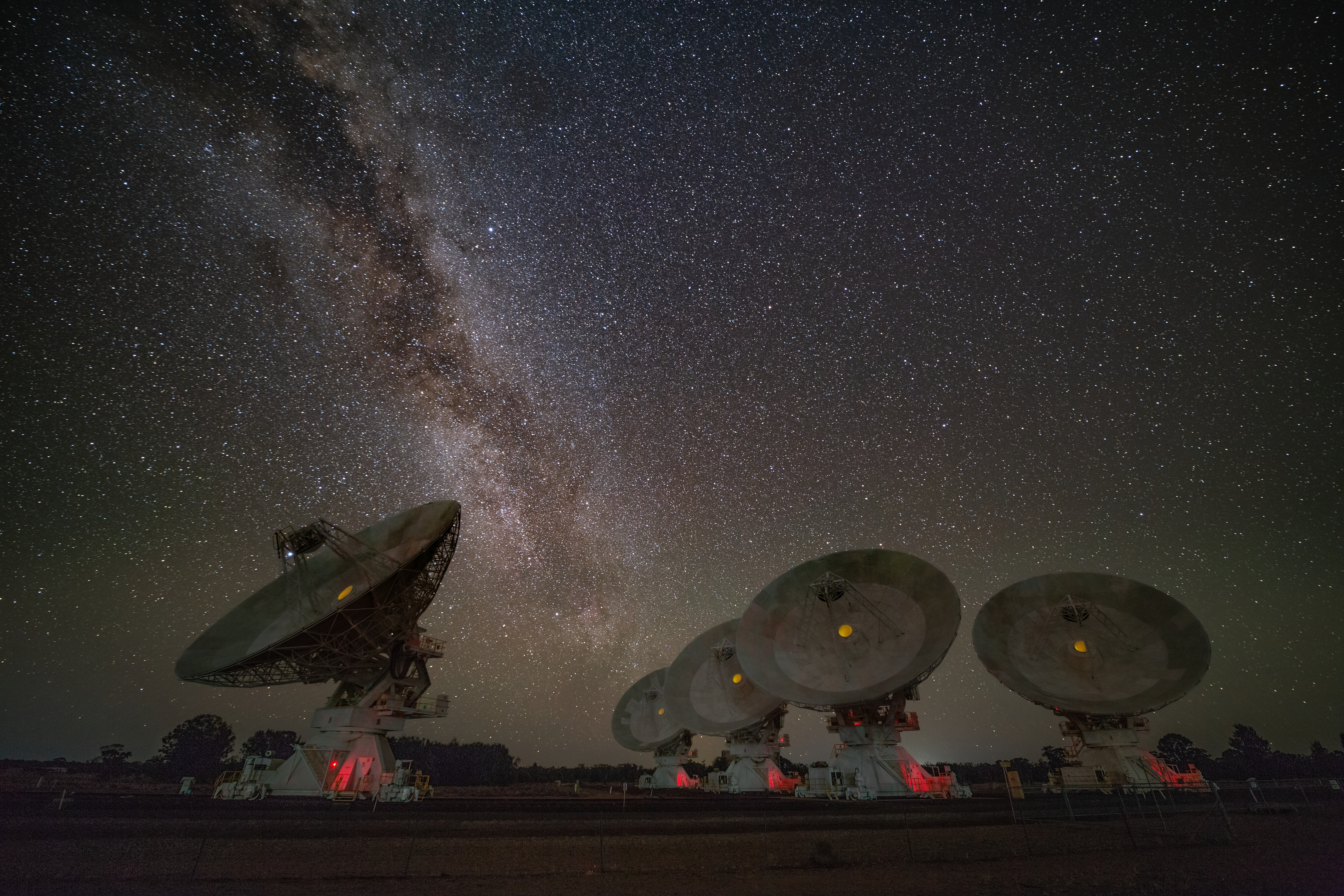 Work like this requires combining telescopes at the opposite ends of the electromagnatic spectrum, with one of those represented by the Australian Telescope Compact Array, located on Gomeroi Countryshown here.