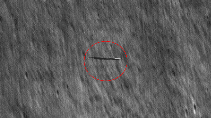 A spacecraft captured by the LRO.