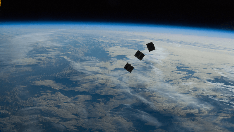 Satellites in orbit.