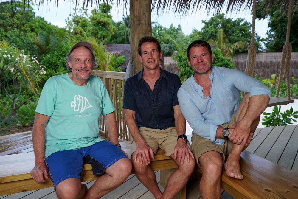Prof Peter Harrison, Prof Steve Simpson, presenter Steve Backshall.