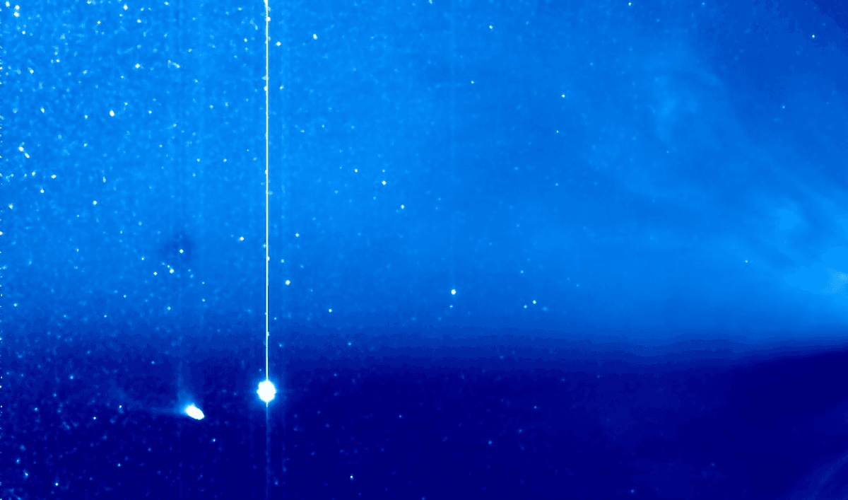 Watch The Sun Briefly Pull Off The Devil Comet’s Tail