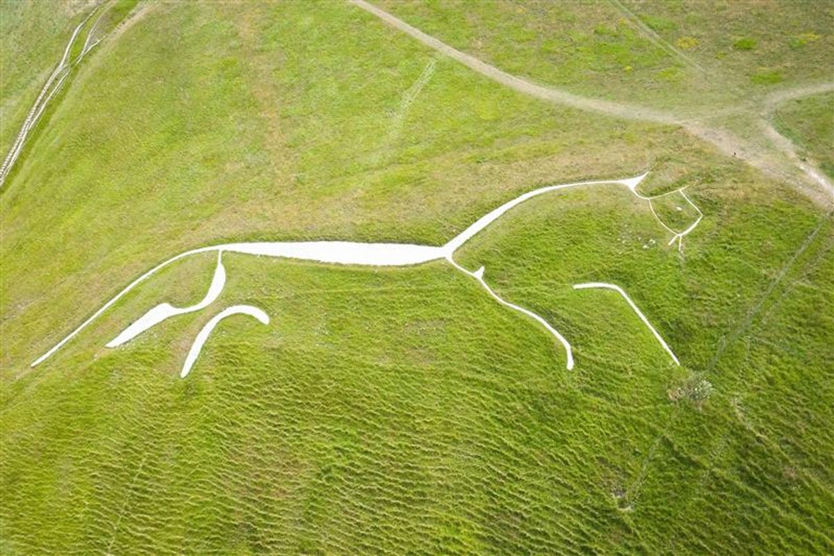 Iconic Ancient Uffington White Horse Fattened Up And Returned To Its Former Glory