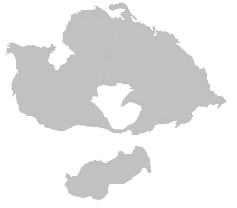 A rough approximation of Pangaea Proxima based on an early model on the Paleomap Project website.