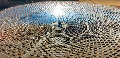 Heliostats in action. 