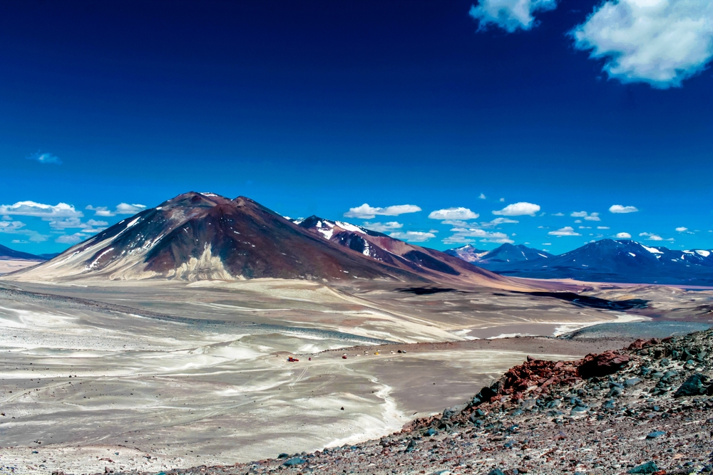 The Ojos del Salado volcano.