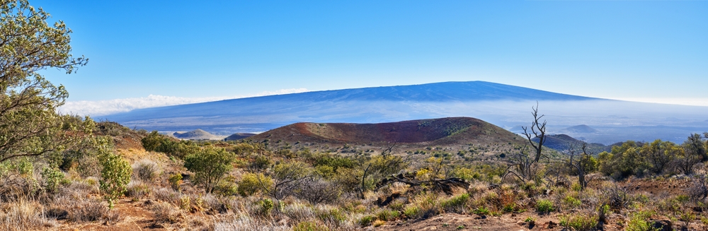 The Mauna Loa volcano in Hawaii