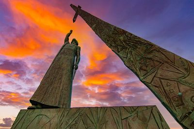 A statue of Pythagoras on Samos Island.