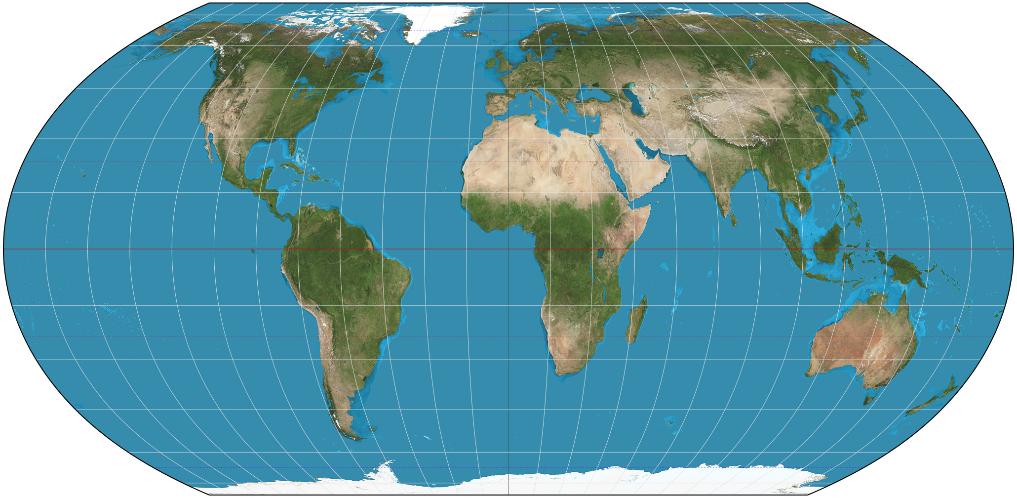  Equal Earth projection, created by Geocart map projection software.