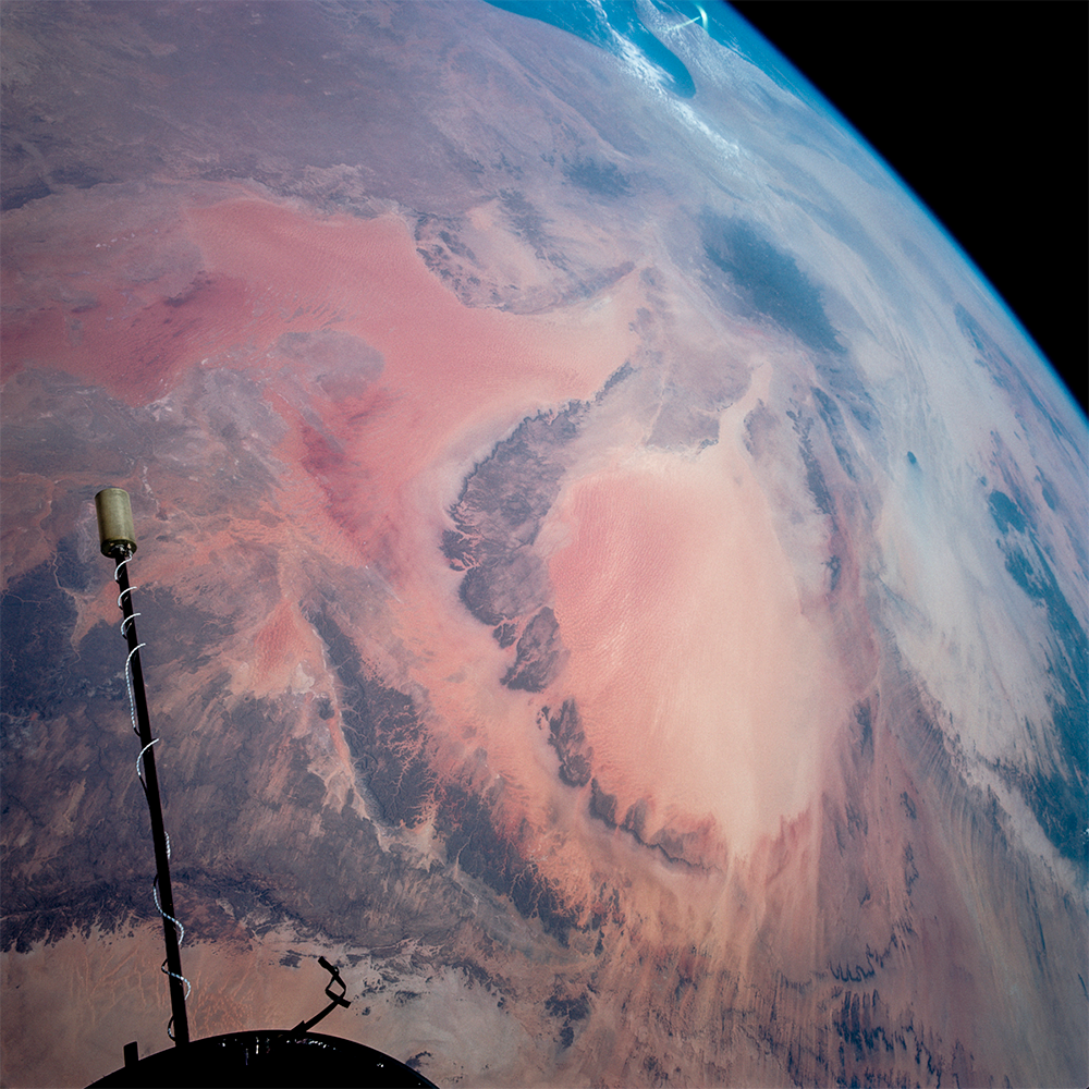 Earth from space, seen during the Gemini missions.