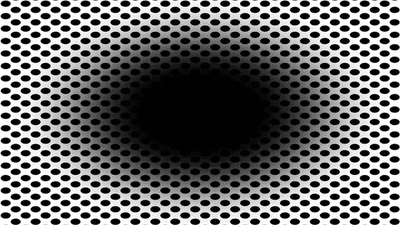 The so-called "expanding hole" illusion