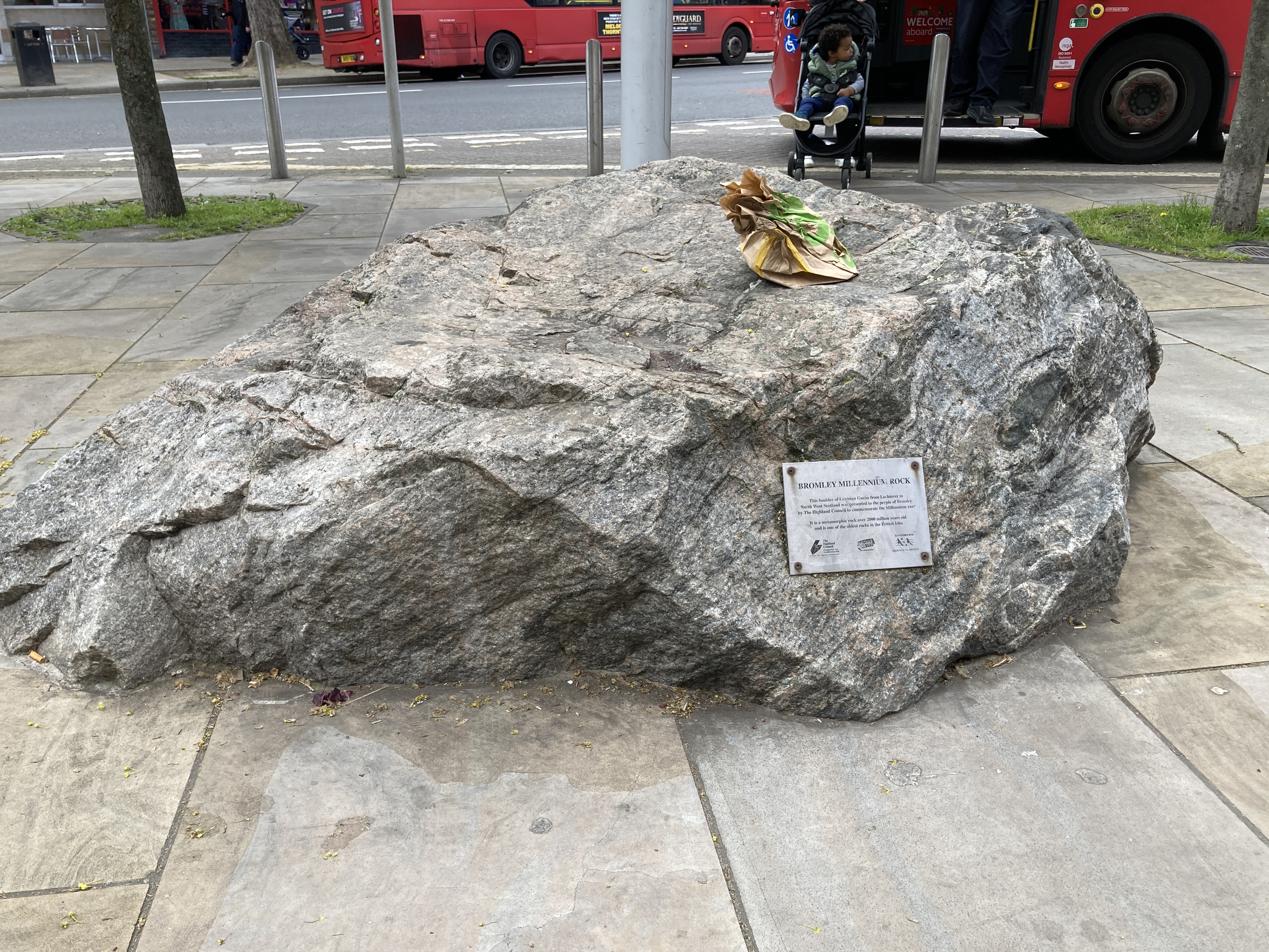 A Millennium rock in Penge, London Borough of Bromley.