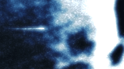 Comet Encke about to be hit by a coronal mass ejection.