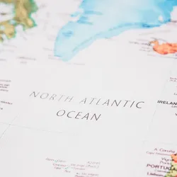 The North Atlantic ocean. 