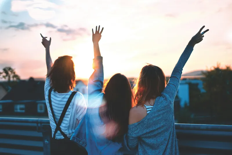 A group of teenagers, celebrating youth