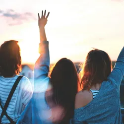 A group of teenagers, celebrating youth