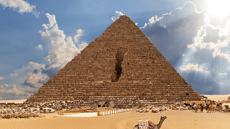 The Menkaure Pyramid at Giza.