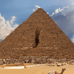 The Menkaure Pyramid at Giza.