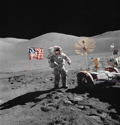 December, 1972: Astronaut Eugene Cernan becomes the last person to walk on the Moon 