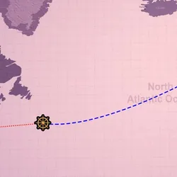 Location where Titanic sank.