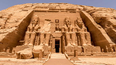 Abu Simbel, rock-cut temples in Aswan, Egypt.