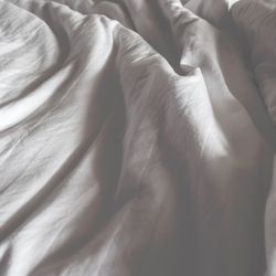 Dirty bed sheets.