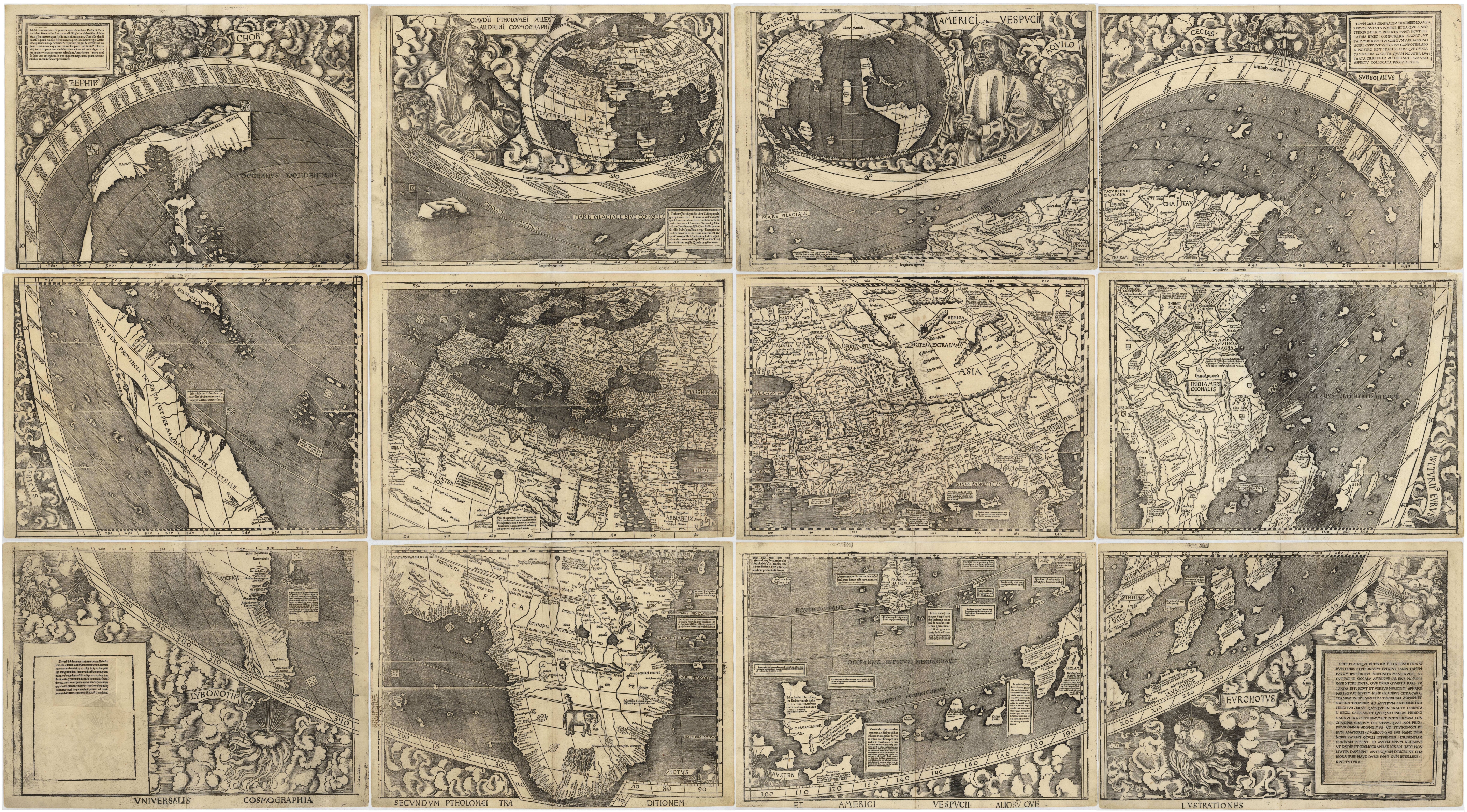 The Waldseemüller map. The Waldseemüller map.