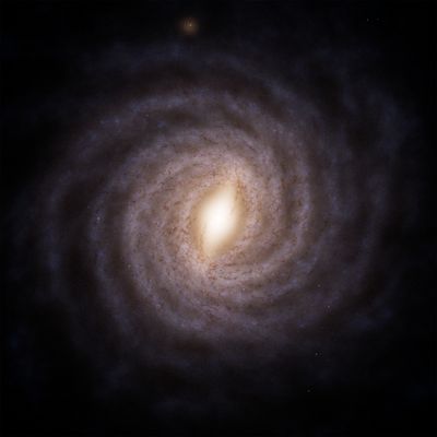 High-contrast face-on impression of the Milky Way.