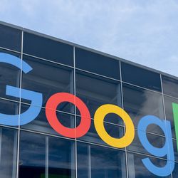 Building with the google logo on it