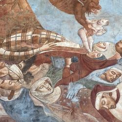 Trionfo della Morte: A fresco in the Camposanto Monumentale of Pisa that's dated to the 14th century.