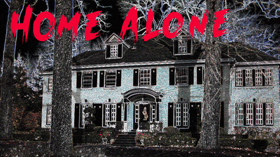 the house from home alone edited to look like a horror movie
