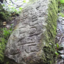 Inscriptions on stones using the Ogham alphabet 