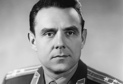 Vladimir Komarov, pictured here in April 1965, just two years before his untimely death.