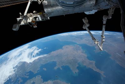 A view of the UK from the International Space Station during the August 2022 heatwave.