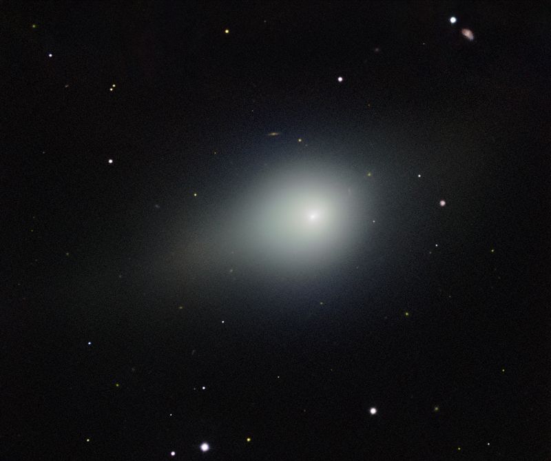 the comet looks very fuzzy with a small tail compared to its coma.
