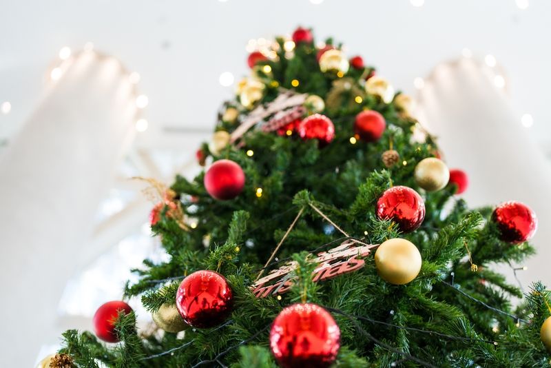 Christmas Tree with decorations. 