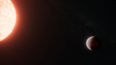 TOI-561 b is hotter than a blast furnace where it faces its star, but still not as hot as expected without an atmosphere.