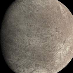 the surface of europa is criss-crossed due to ice dynamics.