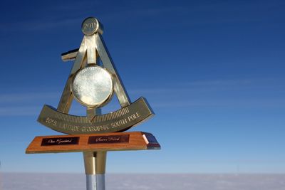Antarctica: Geographic South Pole Marker
